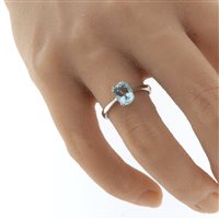 Anello Fanton Gioielli Donna ANELLI ACQUAMARINA in Oro bianco Acquamarina 1.10 Ct I.E-47_52 - I.E-47_52